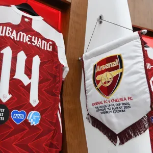 Arsenal's Aubameyang Gears Up for Empty FA Cup Final Print. Art
