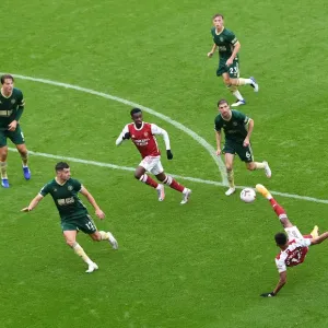 Arsenal's Aubameyang Goes for Overhead Kick Against Sheffield United, Premier League 2020-21 Arsenal's Aubameyang Goes for Overhead Kick Against Sheffield United, Premier League 2020-21