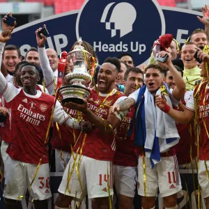 Arsenal's Aubameyang Lifts FA Cup: Arsenal v Chelsea, FA Cup Final 2020 (Empty Wembley)