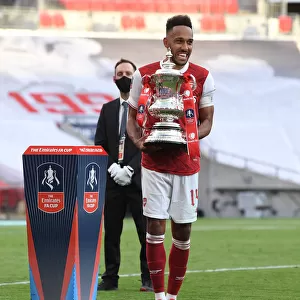 Arsenal's Aubameyang Lifts Empty FA Cup: Arsenal's Historic Victory Over Chelsea in Empty Wembley Stadium (FA Cup Final 2020)