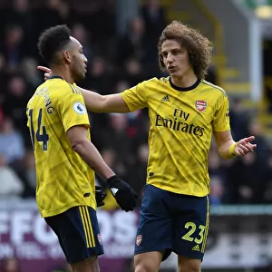 Arsenal's Aubameyang and Luiz in Action against Burnley, Premier League 2019-2020