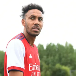 Arsenal's Aubameyang in Pre-Season Action Against Watford