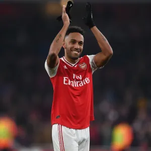 Arsenal's Aubameyang Reacts After Arsenal vs Manchester United, Premier League 2019-2020 Arsenal's Aubameyang Reacts After Arsenal vs Manchester United, Premier League 2019-2020