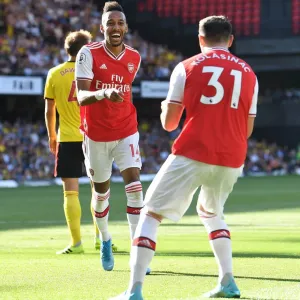 Arsenal's Aubameyang Scores Brace: Arsenal Secures Victory Against Watford in 2019-20 Premier League