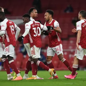 Arsenal's Aubameyang Scores, Celebrates with Magalhaes vs Southampton (2020-21)