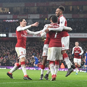 Arsenal's Aubameyang Scores Fourth Goal in Thrilling Arsenal v Everton Match, 2017-18 Season