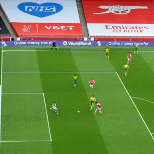 Arsenal's Aubameyang Scores Third Goal vs Norwich City (2019-20)
