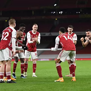 Arsenal's Aubameyang Scores Historic First Goal in Empty Emirates Against Newcastle (2020-21)