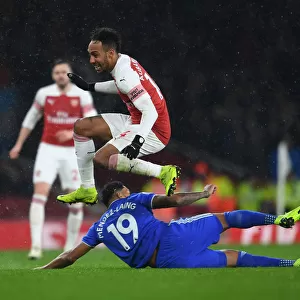 Arsenal's Aubameyang Scores Past Cardiff's Mendez-Laing in Premier League Clash