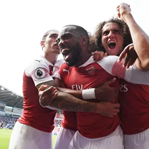 Arsenal's Aubameyang Scores Second Goal: Bellerin, Lacazette, Guendouzi Celebrate