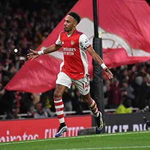 Arsenal's Aubameyang Scores Second Goal Against Aston Villa in 2021-22 Premier League