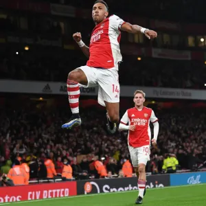 Arsenal's Aubameyang Scores His Second Goal: A Triumphant Moment at Emirates Stadium (2021-22) Arsenal's Aubameyang Scores His Second Goal: A Triumphant Moment at Emirates Stadium (2021-22)