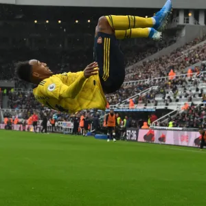 Arsenal's Aubameyang Scores Stunner: Premier League Triumph over Newcastle United at St. James Park, 2019-20 Arsenal's Aubameyang Scores Stunner: Premier League Triumph over Newcastle United at St. James Park, 2019-20