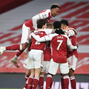 Arsenal's Aubameyang Scores, Team Celebrates Against Leeds United in Premier League 2020-21