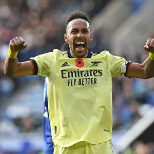 Arsenal's Aubameyang Scores Thriller, Celebrates in Style: Premier League Victory vs Leicester City, 2021-22