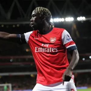 Arsenal's Bacary Sagna in Action Against West Ham United, Premier League 2013-2014 Arsenal's Bacary Sagna in Action Against West Ham United, Premier League 2013-2014