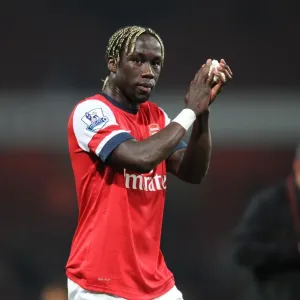 Arsenal's Bacary Sagna Celebrates with Fans after Arsenal v Newcastle United Win Arsenal's Bacary Sagna Celebrates with Fans after Arsenal v Newcastle United Win