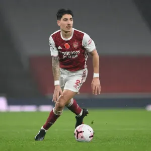 Arsenal's Bellerin in Action: Arsenal vs Aston Villa, 2020-21 Premier League