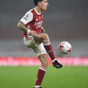 Arsenal's Bellerin in Action against Aston Villa in the Premier League (2020-21)