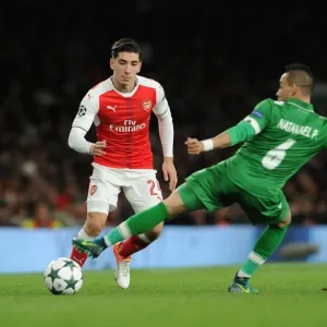 Arsenal's Bellerin Clashes with Natanael in Champions League Showdown Arsenal's Bellerin Clashes with Natanael in Champions League Showdown