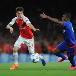 Arsenal's Bellerin vs. Seba: A Champion's Clash in the 2015 Arsenal v Olympiacos Showdown