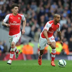 Arsenal's Bellerin and Walcott in Action: Arsenal vs. Chelsea, 2014/15 Premier League Arsenal's Bellerin and Walcott in Action: Arsenal vs. Chelsea, 2014/15 Premier League