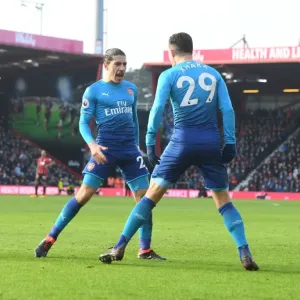 Arsenal's Bellerin and Xhaka: United in Victory - Celebrating a Goal Against Bournemouth (2018) Arsenal's Bellerin and Xhaka: United in Victory - Celebrating a Goal Against Bournemouth (2018)