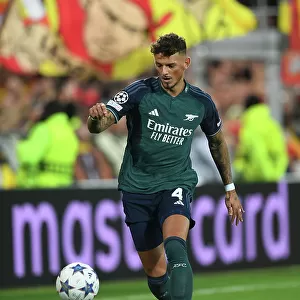 Arsenal's Ben White in Action against RC Lens in 2023-24 UEFA Champions League