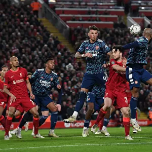 Arsenal's Ben White Braves Heading Duel in Carabao Cup Semi-Final Clash vs. Liverpool