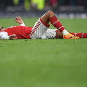 Arsenal's Ben White Celebrates after Arsenal FC vs Southampton FC, Premier League 2022-23