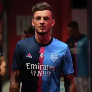 Arsenal's Ben White Gears Up for Arsenal v Brighton & Hove Albion (2022-23)