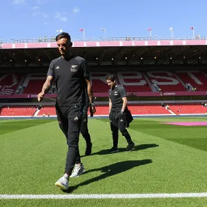 Arsenal's Ben White Scouts Nottingham Forest's City Ground Ahead of Premier League Clash (May 2023)