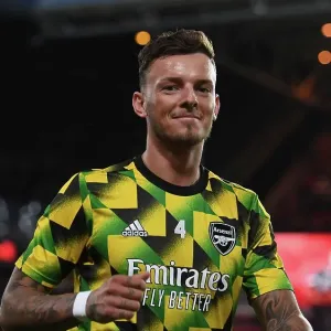 Arsenal's Ben White Stands Firm in Europa League Clash against PSV Eindhoven (2022-23)