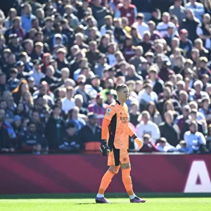 Arsenal's Bernd Leno in Action Against Aston Villa - Premier League 2021-22