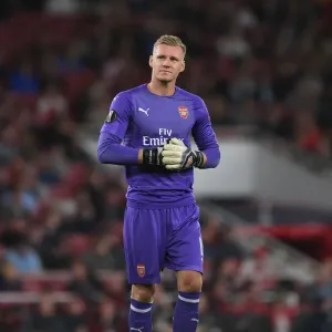 Arsenal's Bernd Leno in Action: Europa League Showdown Against Vorskla Poltava