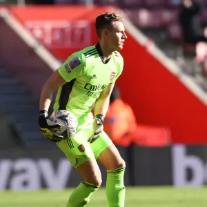 Arsenal's Bernd Leno in Action: FA Cup 2021 Match Against Southampton (Behind Closed Doors) Arsenal's Bernd Leno in Action: FA Cup 2021 Match Against Southampton (Behind Closed Doors)