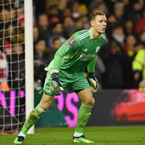 Arsenal's Bernd Leno in Action: FA Cup Clash with Nottingham Forest (2021-22)