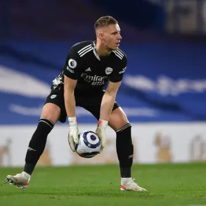 Arsenal's Bernd Leno in Action at Empty Stamford Bridge: Chelsea vs Arsenal, Premier League 2020-21 Arsenal's Bernd Leno in Action at Empty Stamford Bridge: Chelsea vs Arsenal, Premier League 2020-21