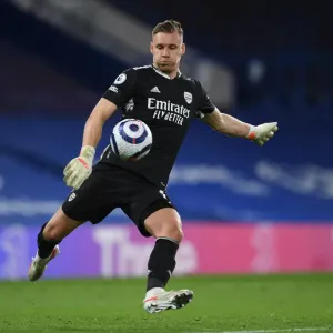 Arsenal's Bernd Leno in Action at Empty Stamford Bridge: Chelsea vs Arsenal, Premier League 2020-21 Arsenal's Bernd Leno in Action at Empty Stamford Bridge: Chelsea vs Arsenal, Premier League 2020-21