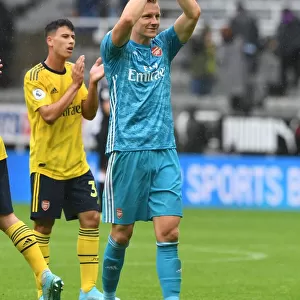 Arsenal's Bernd Leno Applauding Fans after Newcastle United Match, 2019-20 Premier League