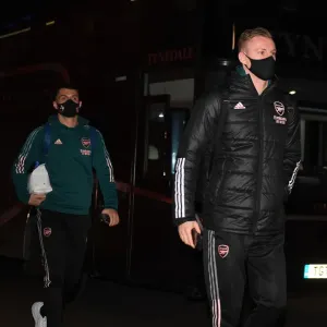 Arsenal's Bernd Leno Arrives at Emirates Stadium for Arsenal vs Leeds United (Premier League 2020-21) Arsenal's Bernd Leno Arrives at Emirates Stadium for Arsenal vs Leeds United (Premier League 2020-21)