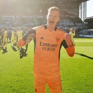 Arsenal's Bernd Leno Celebrates Victory Over Aston Villa in Premier League Clash Arsenal's Bernd Leno Celebrates Victory Over Aston Villa in Premier League Clash