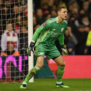 Arsenal's Bernd Leno in FA Cup Action: Nottingham Forest vs Arsenal (January 2022)