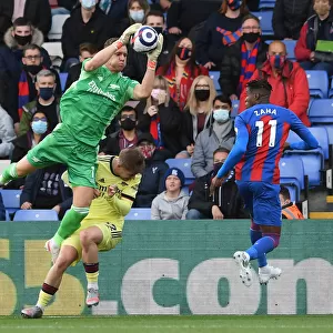 Arsenal's Bernd Leno Fends Off Wilfred Zaha Pressure During Crystal Palace Clash (May 2021)