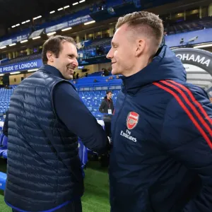 Arsenal's Bernd Leno and Petr Cech Reunited Before Chelsea Showdown