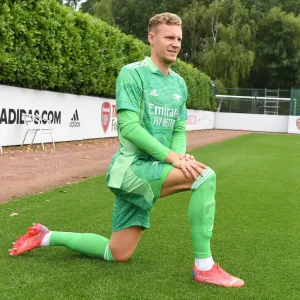 Arsenal's Bernd Leno Prepares for Arsenal v Watford Pre-Season Friendly