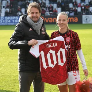Arsenal's Beth Mead Honored for 100th Appearance Against Birmingham City Women