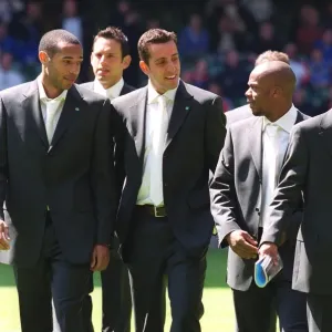 Arsenal's Big Four: Edu, Henry, Cole, and Wiltord Lead The Gunners to 2:0 FA Cup Victory over Chelsea at The Millennium Stadium (4/5/2002) - Stuart MacFarlane / Arsenal Football Club Arsenal's Big Four: Edu, Henry, Cole, and Wiltord Lead The Gunners to 2:0 FA Cup Victory over Chelsea at The Millennium Stadium (4/5/2002) - Stuart MacFarlane / Arsenal Football Club