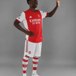 Arsenal's Bukayo Saka at 2021-22 Arsenal First Team Photoshoot Arsenal's Bukayo Saka at 2021-22 Arsenal First Team Photoshoot