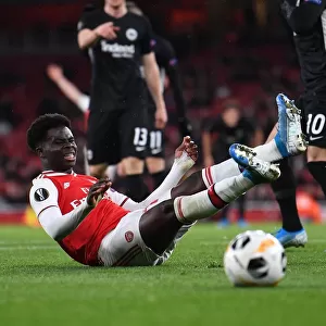 Arsenal's Bukayo Saka in Action: Arsenal vs Eintracht Frankfurt, UEFA Europa League (2019-20)